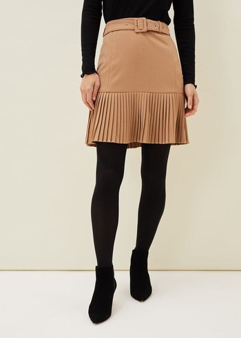 Phase Eight Annabel Pleated Skirts Brown USA | 1306489-AU